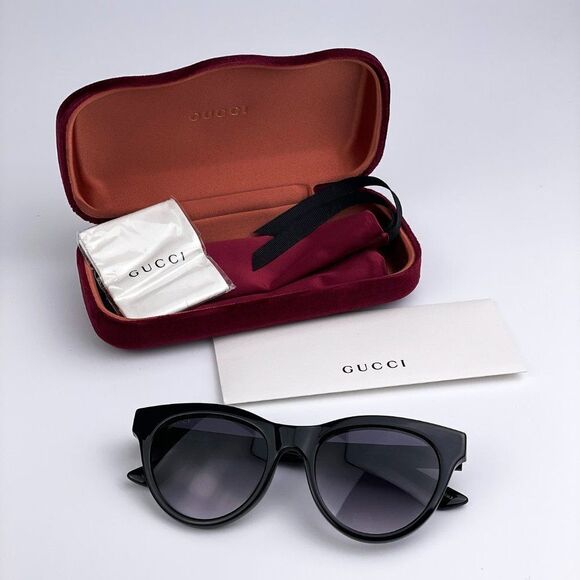 NEW GUCCI GG0763S 001 Black Gray Gradient Cat Eye Women Sunglasses main image 6